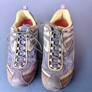 merrell siren sync grey womens 7.5 vibram gray Yellow lace up hiking athletic